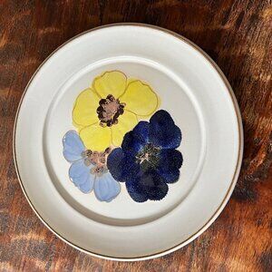 Denby English Stoneware Potpourri Hue Blue Yellow 8 inch